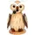 Dekohelden24 Holz-Räucherfigur Eule ca. 11,5 cm