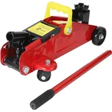 Wagenheber - Hydraulischer Rangierwagenheber - 2 t Tragkraft - Hubhöhe 14–30 cm - Tragbarer Autoheber - Rot