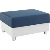 Collection AB Hocker Paris Kunstleder 92 x 42 x 70 cm Blau/Weiß