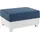 Collection AB Hocker Paris Kunstleder 92 x 42 x 70 cm Blau/Weiß