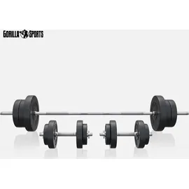 Gorilla Sports Hantelset Kurzhanteln 70,00 kg Chrom, Kunststoff