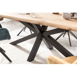 Esstisch HOME AFFAIRE "Hudson", beige (natur, schwarz), B:240cm H:77cm T:100cm, Tische, erweiterbar durch Ansteckplatte Hudson