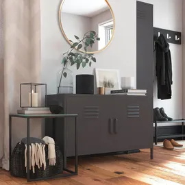 dorel home furnishings Bradford, | Schrank mit 2 Türen in Metall, Graphitgrau