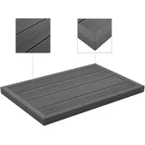 Tidyard Multifunktionale rutschfeste WPC-Platte Bodenelement für Solardusche Poolleiter WPC 101 x 63 x 5,5 cm,Holz-Kunststoff-Verbundwerkstoff