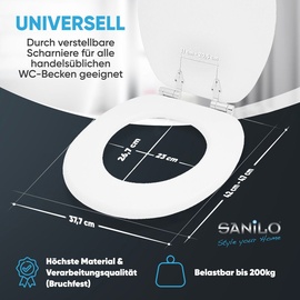Sanilo WC-Sitz »Basic«, mit Absenkautomatik, weiß