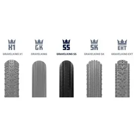 panaracer Gravelking Semislick+ Tubeless 700c X 45 Gravelreifen - Black - 700C x 45