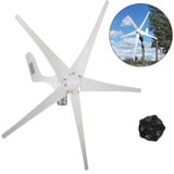 VEVOR Windturbinengenerator 500 W Windgenerator, 12 V Elektrisch MPPT Controller, 13 m/s Windkraftanlage mit 5 Blatt Laderegler Windkraftgenerator, Windkraftturbinengenerator für Stromergänzung Weiß