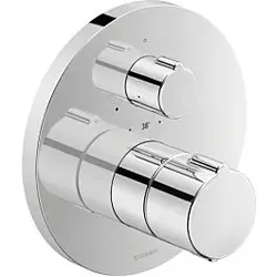 Duravit C.1 Brausethermostat C14200016010 chrom, Abstellventil, 1 Verbraucher, rund