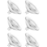 NCC-Licht 6 x LED Leuchtmittel Glas Reflektor QPAR111 4W GU10 350lm warmweiß 2700K flood 24°