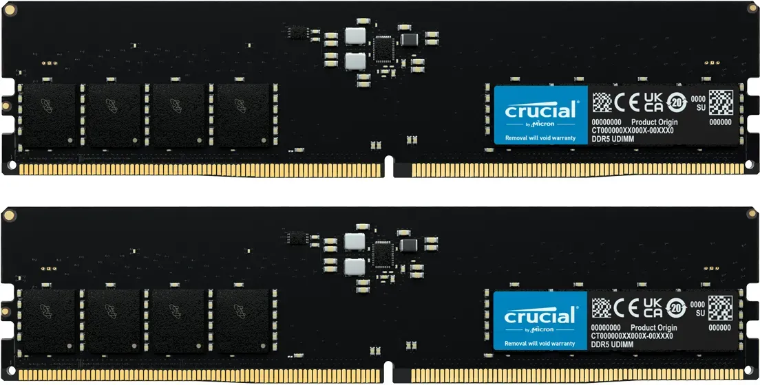 Crucial 32GB Kit (2x16GB) DDR5-4800 CL40 DIMM Arbeitsspeicher