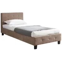 CARO-Möbel Polsterbett GIAVENO inklusive Lattenrost, Einzelbett 90x200 cm Schlafzimmer,