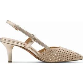 Marco Tozzi Damen Pumps weiches Feel Me Fußbett weiches Innenfutter Modisch, metallic (Gold), 40 EU
