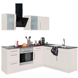 wiho Küchen Winkelküche »Cali«, ohne E-Geräte, Stellbreite 220 x 170 cm beige