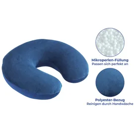 Maximex 2-in-1 Reisekissen 40 x 30 cm Blau