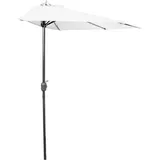 Haushalt International Sonnenschirm Sonnenschirm für die Wand, halbrund ca. 270cm Durchmesser, mit Kurbel weiß