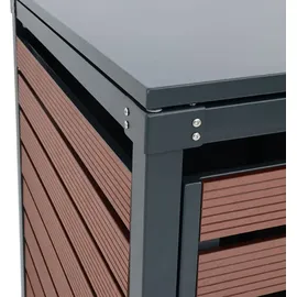 MCW Mülltonnenverkleidung K14 140 x 119 x 102 cm braun
