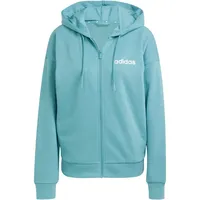 Adidas Essentials Linear French Terry Reißverschlusspullover - Powder Teal