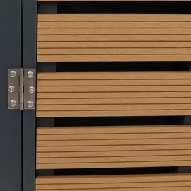 Mendler Mülltonnenverkleidung HWC-K14 124 x 134 x 84 cm teak-optik