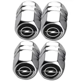 HEYCE 4pcs Auto Ventilkappen Legiertes Ventilkappen mit Logo Auto Reifenventil Kappe Staubkappen Zubehör für Autoreifen Kompatibel für Opel Vauxhall Astra k Insignia Vectra Crossland Corsa