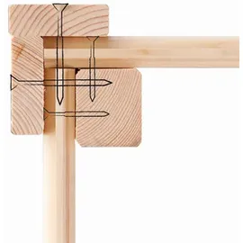 Karibu Merseburg 3 3,7 x 1,54 m natur inkl. Anbaudach