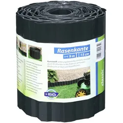 FLORAWORLD Rasenkante, HxL: 15 x 900 cm, Polyethylenterephthalat (PET) - grau