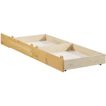 OTTO home Bettschubkasten OTTO HOME "Luven", beige (natur), B:18cm H:20cm T:65cm, Massivholz, Schubladen, Bettschubkasten, aus massiver Kiefer, 2 Stück, passen perfekt unter das Bett Luven