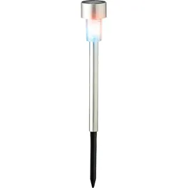 Lumineo Außenleuchte Edelstahl 24 cm Solar wetterfest grau