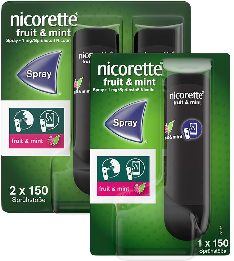 nicorette fruit & mint Spray 3er Set
