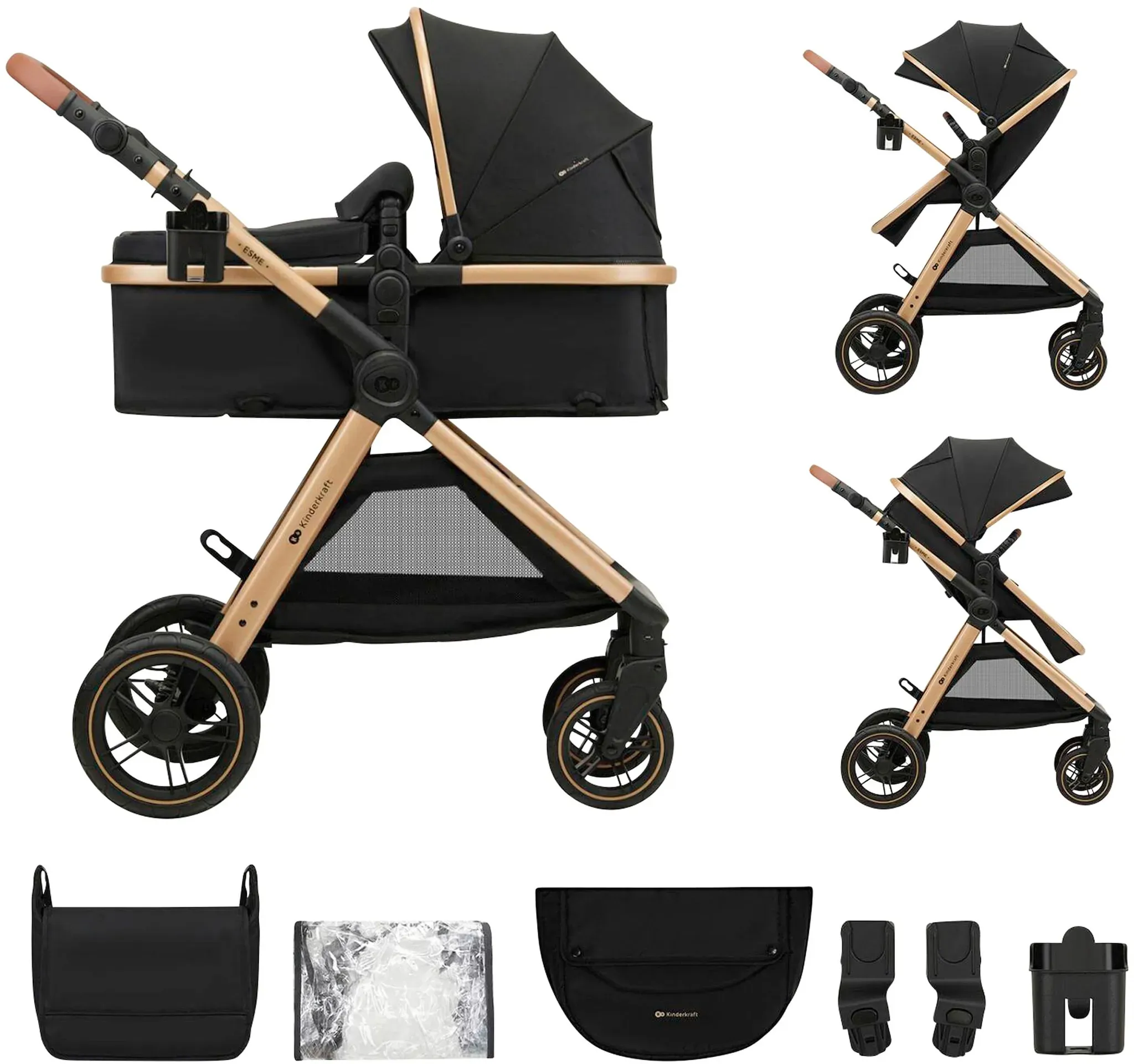 Kinderkraft Kombikinderwagen ESME, schwarz