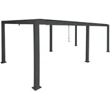 Mendler Pergola MCW-L46 Anthrazit 10 cm Alu-Gestell 3 x 6 m