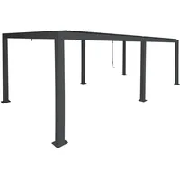 Mendler Pergola MCW-L46 Anthrazit 10 cm Alu-Gestell 3 x 6 m