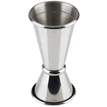 Buddy ́s Bar - Barmaß, 2 cl / 4 cl Doppelmaß, Innenmaße 1 cl / 3 cl, hochwertiges Barmaß, lebensmittelecht, spülmaschinenfest, Jigger zum Abmessen von Zutaten für Cocktails, Edelstahl poliert