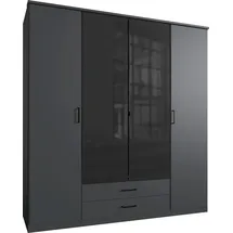 WIMEX Drehtürenschrank »Soest«, mit Farbglas-Tür, wahlweise 135 oder 180cm breit schwarz B/H/T: ca. 180x199x58 cm - Graphit, schwarz