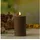 283 MIA Deluxe LED Stumpenkerze 12,5 cm 7,5 cm braun