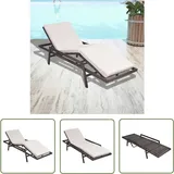 Sonnenliege Mit Auflage Poly Rattan Braun - Sonnenliege - Gartenliege - Rattan Möbel - Outdoor Möbel - Poolliege - The Living Store