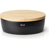 oval 30 cm matt schwarz