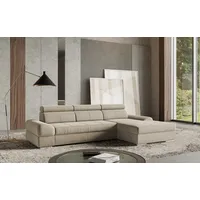 sit&more Ecksofa »Broadway L-Form«, inklusive Kopfteilverstellung, wahlweise mit Bettfunktion, beige