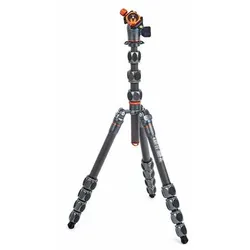 3 Legged Thing Pro 2.0 Albert - professionelles Carbon-Reisestativ mit Kugelkopf AirHed Pro grau