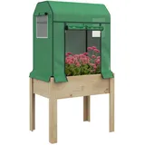 Outsunny Hochbeet 86 x 60 x 165 cm Beige