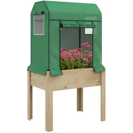 Outsunny Hochbeet 86 x 60 x 165 cm Beige