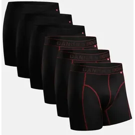 Danish Endurance Boxershorts Sports Trunks blau / rot / schwarz XL 6er Pack