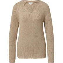 s.Oliver Strickpullover mit V-Ausschnitt und Raglanärmeln Braun 40