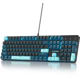 SOLIDEE Verkabelte mechanische Gaming-Tastatur in voller Größe,104 Tasten kabelgebundene Tastatur,RGB Hintergrundbeleuchtung&Nummernblock,NKRO mechanische Tastatur für Windows Laptop(104 Monstor(B))