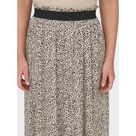 Only Maxirock Damen Bedruckt Silber/Schwarz 38