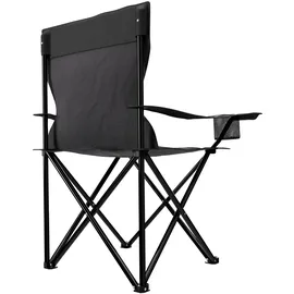 24move 24MOVE® Campingstuhl Faltstuhl, 2er Set, schwarz, mit Getränkehalter und Tragetasche Outdoor, faltbar max. 100kg, Anglerstuhl, Klappstuhl