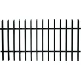Floraworld Dekor-Aluminiumzaun Porto Zaunhöhe 200 cm x 100 cm Anthrazit
