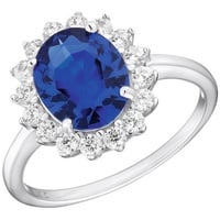 Amor Fingerring »2035657/-58/-59/-60/-61«, 11808653-52 silberfarben-blau-kristallweiß + blau-kristallweiß