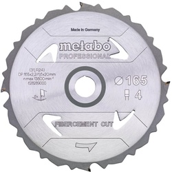 Metabo Kreissägeblatt Fibercement 165x20 mm Z4, 5° Zement Gips Handkreissägen