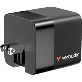 Verbatim Gan Charger 65W 2xUSB-C PD,1xUSB-A, retrac. Cable 32217