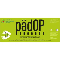 pädOP Pädiatrisches OP-Lineal zum direkten Ablesen von Medikamentendosierungen